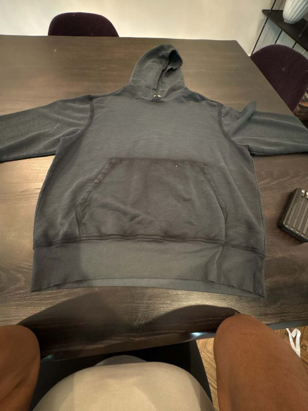 AG Adriano Goldschmied Grey / Black Pullover Hoodie Sweatshirt Size M relaxed